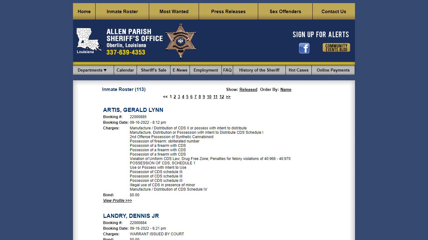Inmate Roster - Current Inmates Booking Date Descending - Allen Parish ...